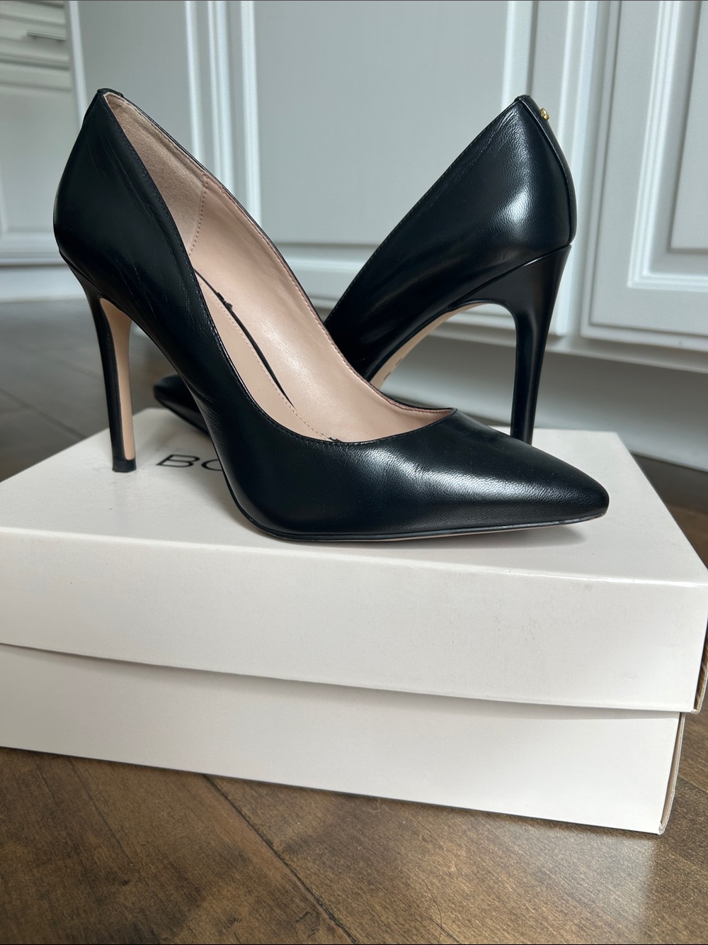 BCBGeneration Black Pointed-Toe Stiletto Pumps